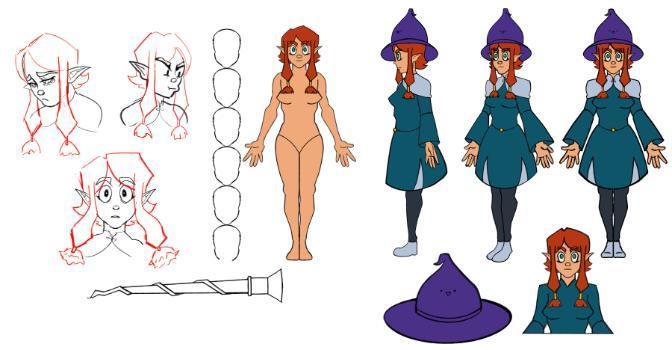 Brianna Hutchingson - Witch - Model Sheet - 1st Place Award